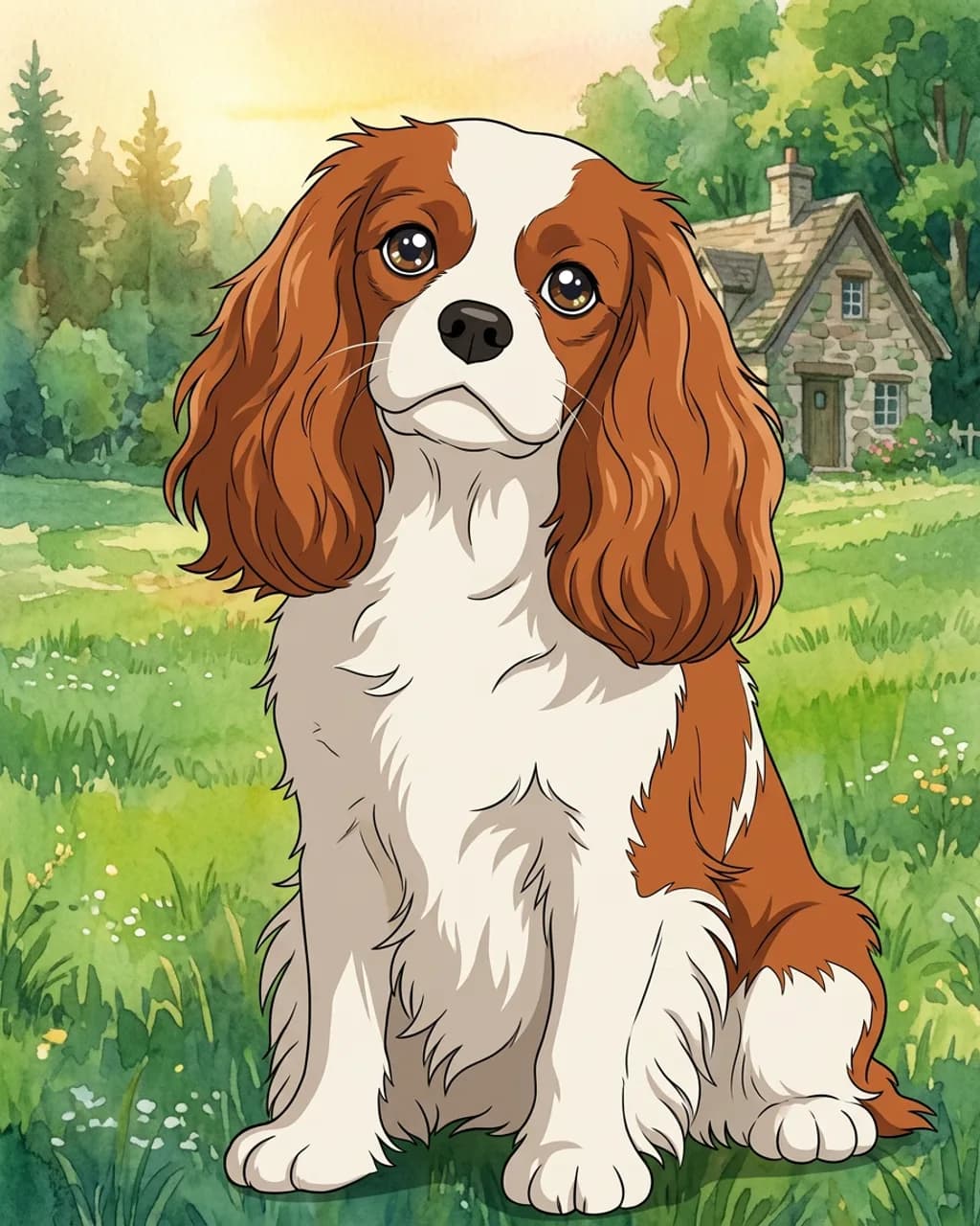 A Anime style pet portrait