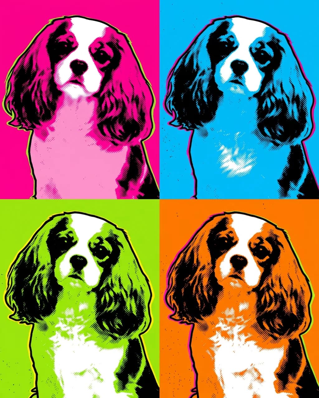 A Pop Art style pet portrait