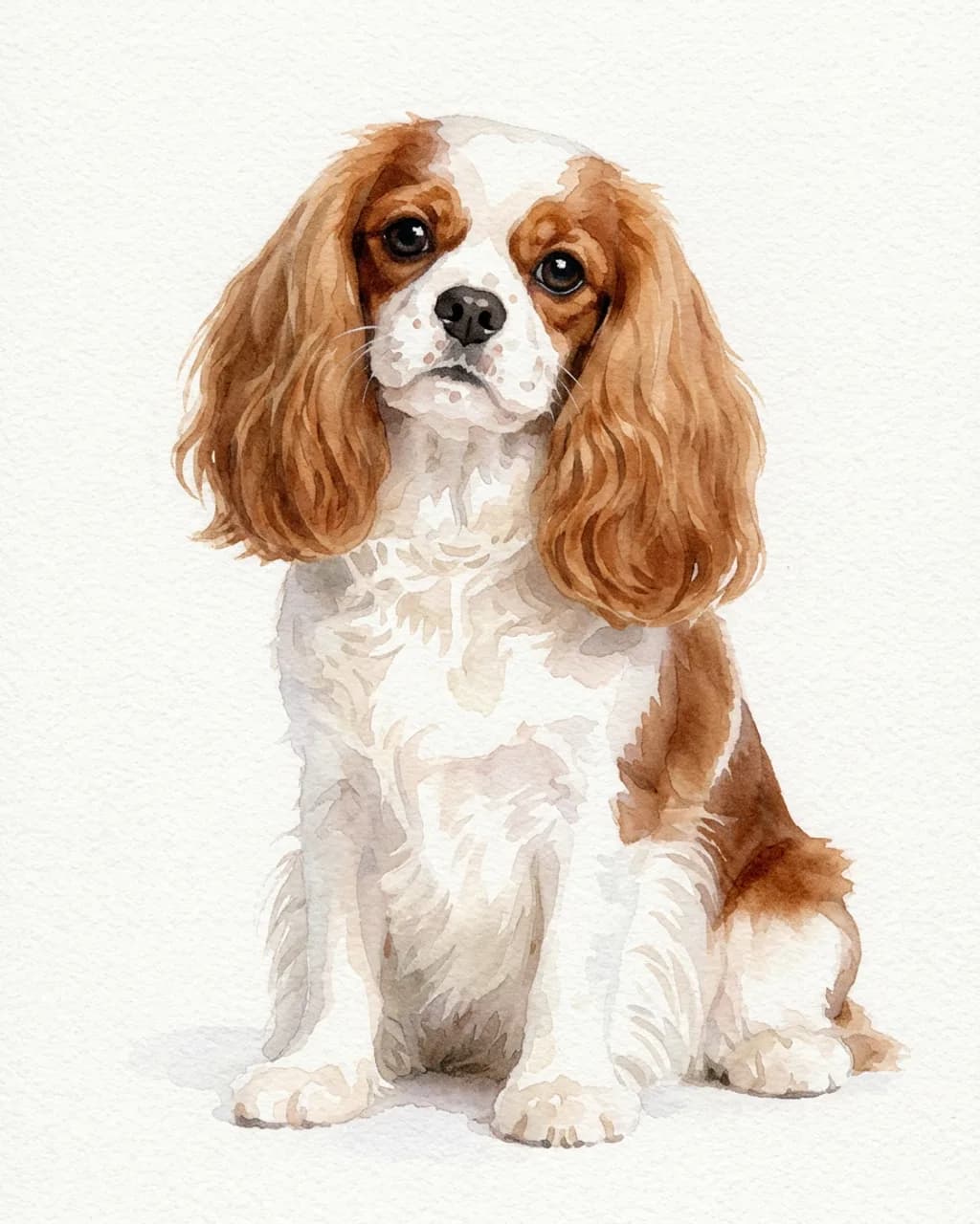 A Watercolour style pet portrait
